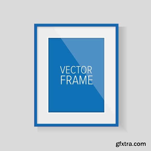 Collection of photo frame decorative element 25 EPS