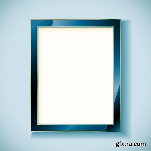 Collection of photo frame decorative element 25 EPS