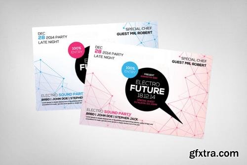 CreativeMarket Electro Future Flyer Template 567178