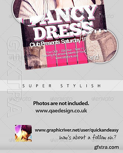 GraphicRiver - Retro Fancy Dress - Sexy & Retro A5 Flyer Template 533956