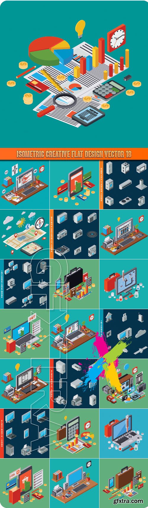 Isometric creative flat design vector 18