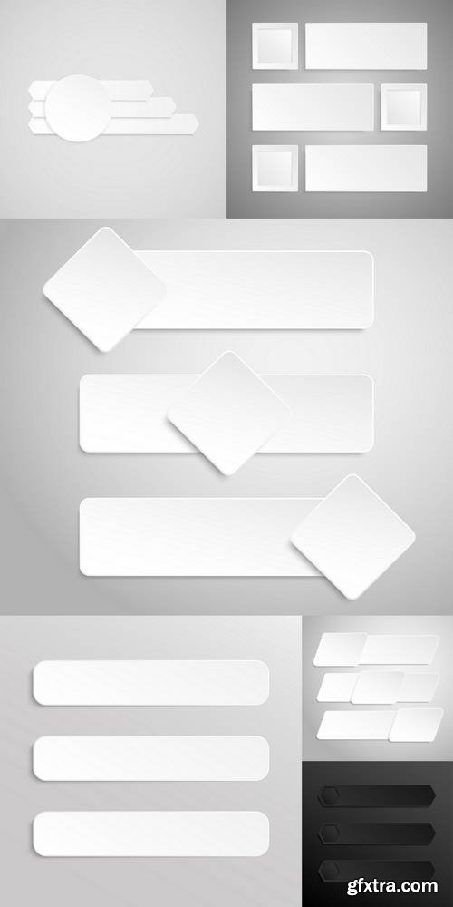 Set of Paper Line Banners Template for Business Design