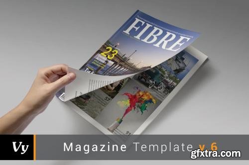 CreativeMarket Fibre Magazine Template 184540