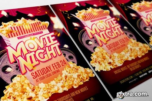 CreativeMarket Movie Night Flyer Template 177879