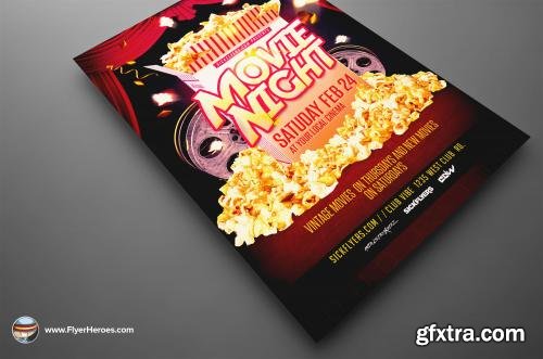 CreativeMarket Movie Night Flyer Template 177879