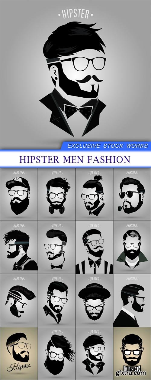 Hipster men fashion 16X EPS