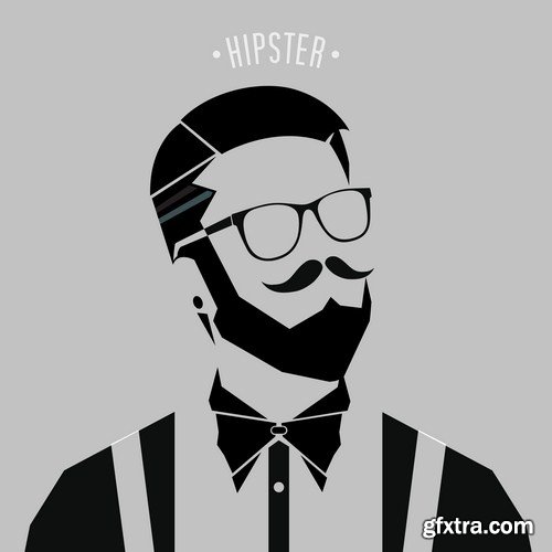 Hipster men fashion 16X EPS