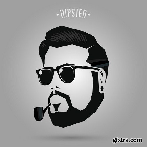 Hipster men fashion 16X EPS