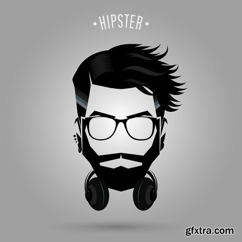 Hipster men fashion 16X EPS