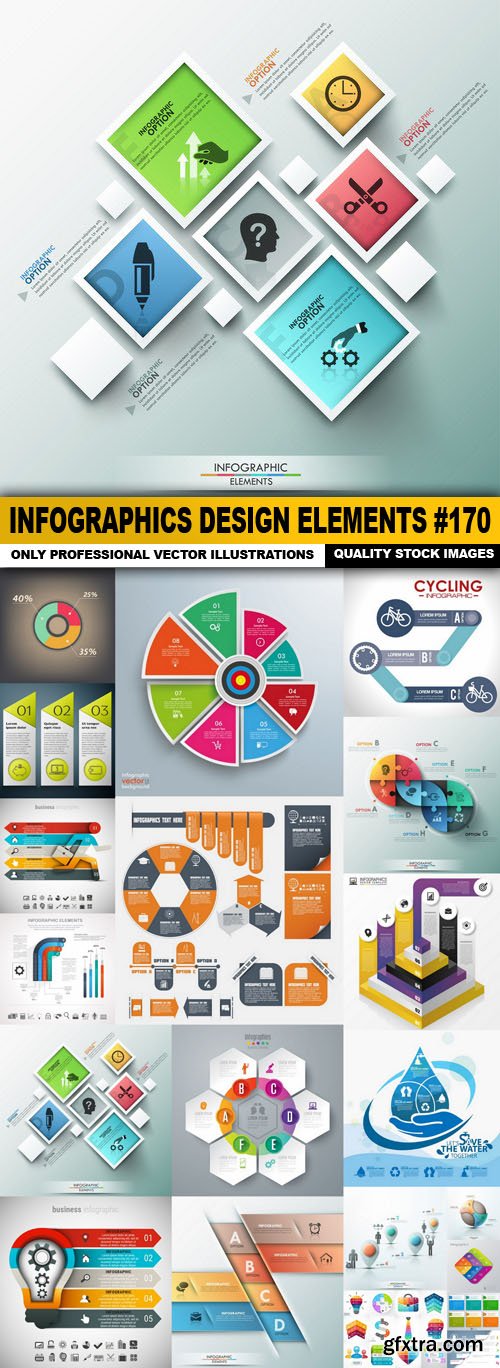 Infographics Design Elements #170 - 20 Vector