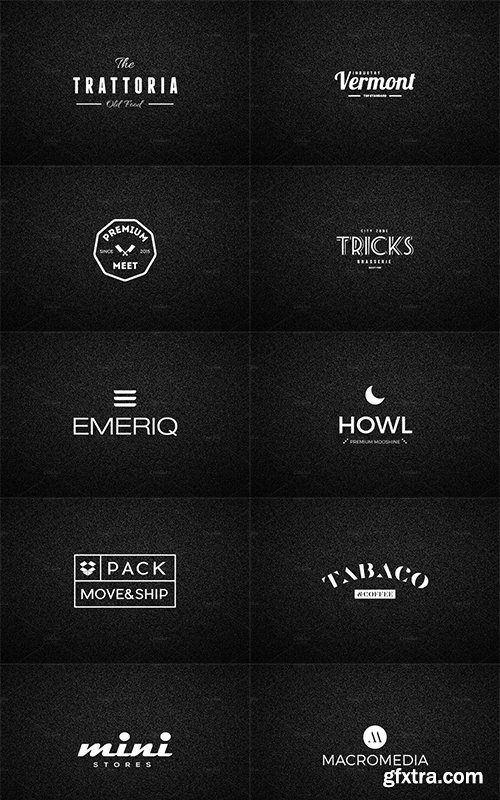Creativemarket 50 UNIQUE Typography Logos 511577