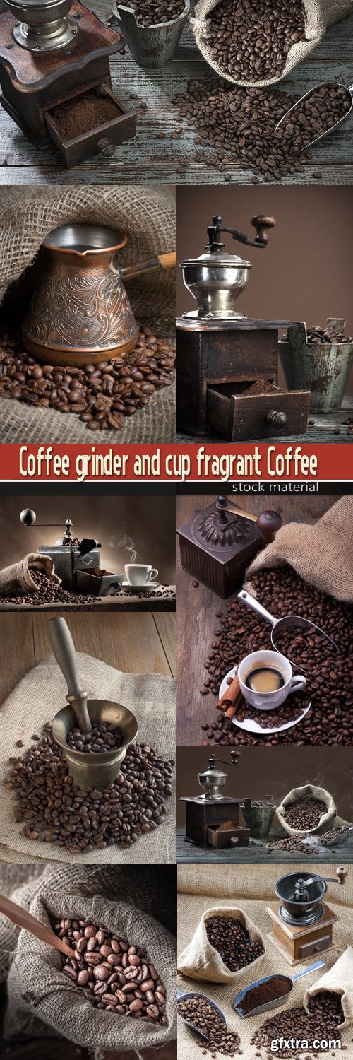 Coffee grinder and cup fragrant Coffee