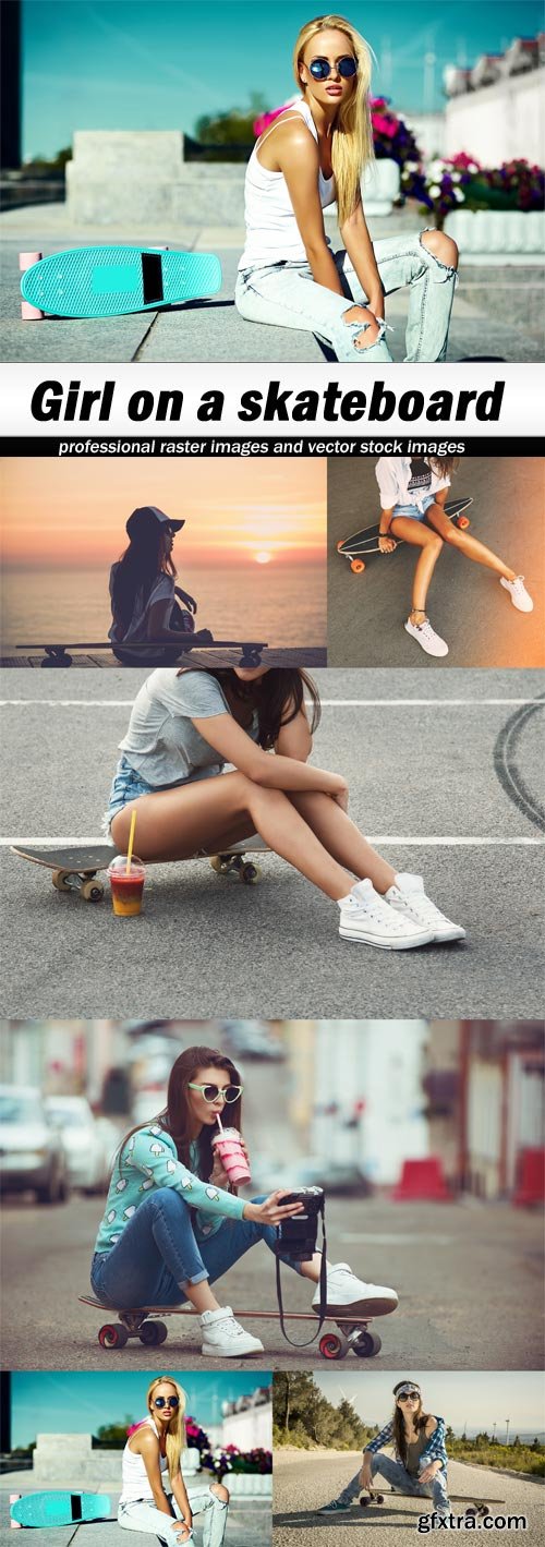 Girl on a skateboard