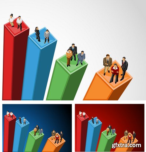 group of business people over chart 7X EPS