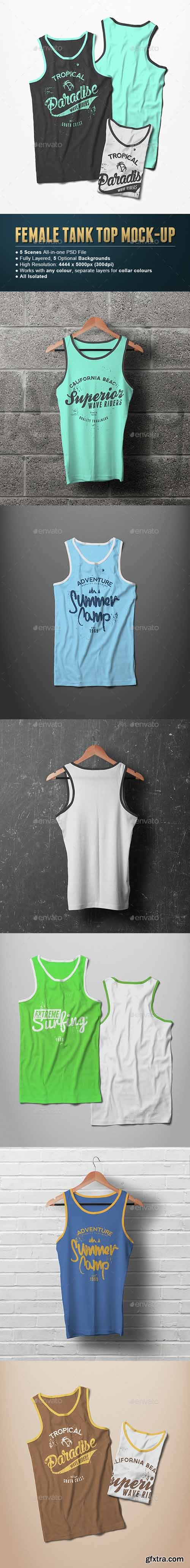 GR - Male Tank Top T-shirt Mock-up 15162238