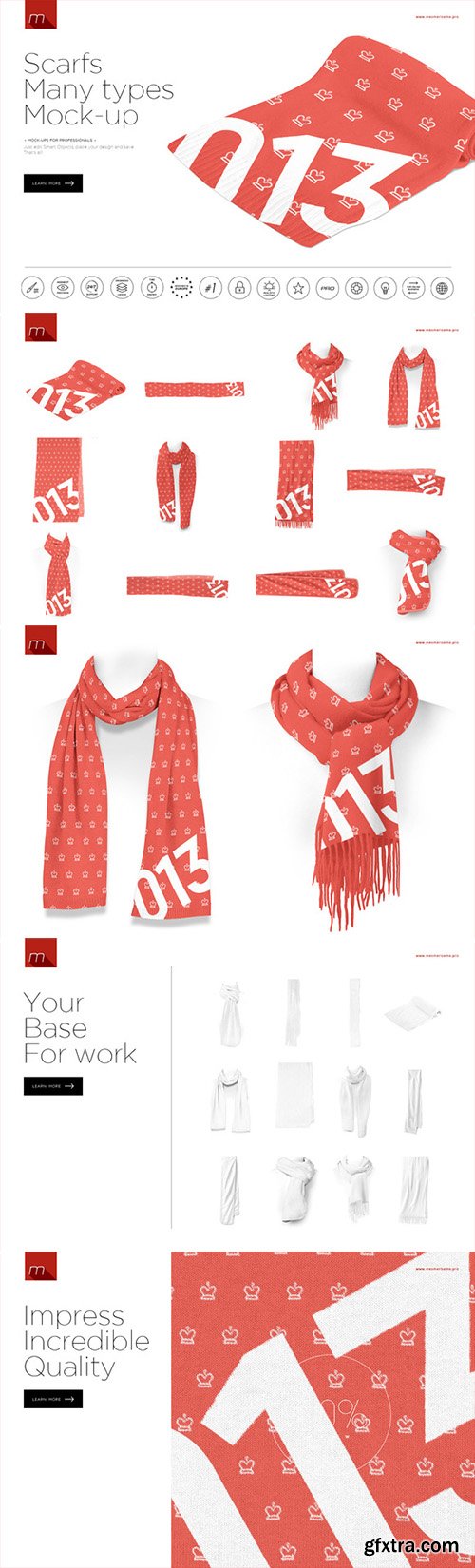 Scarves (many types) Mock-up - CM 450569