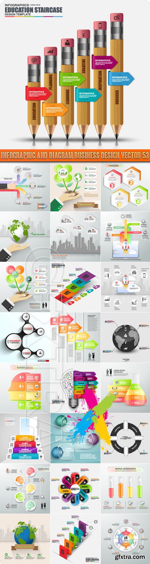 Infographic and diagram business design vector 53