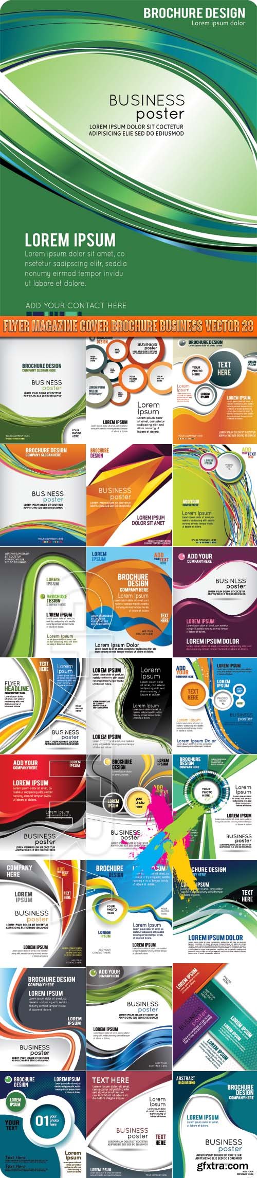 Flyer magazine cover brochure business vector 28