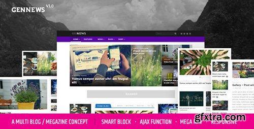 ThemeForest - GENNEWS v1.0 - Smart Magazine, Blog, Page for Wordpress Responsive Themes - 13628146