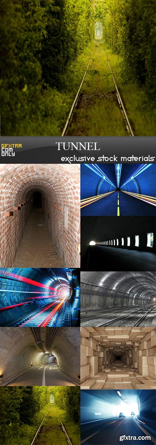 Tunnel, 9  x  UHQ JPEG