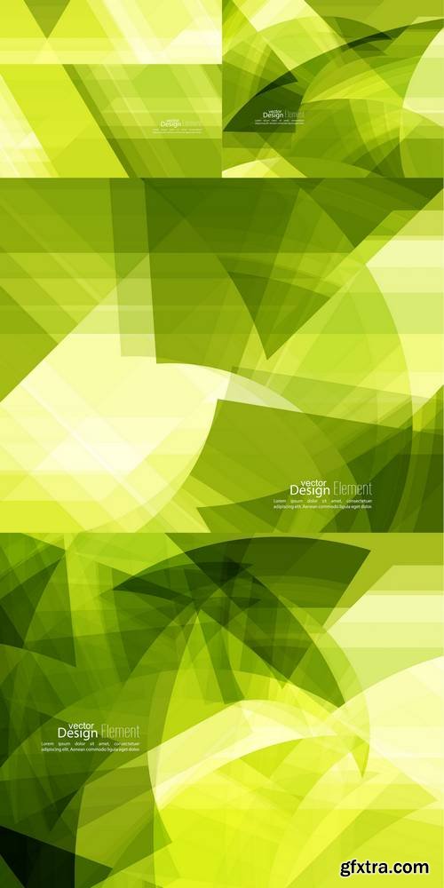 Abstract Background with Green Chaotic Stripes Corner