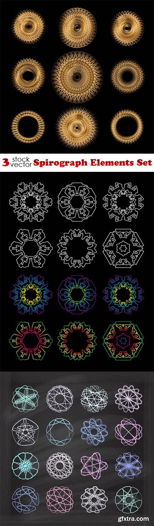 Vectors - Spirograph Elements Set