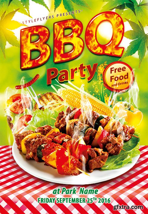 BBQ Flyer PSD Template