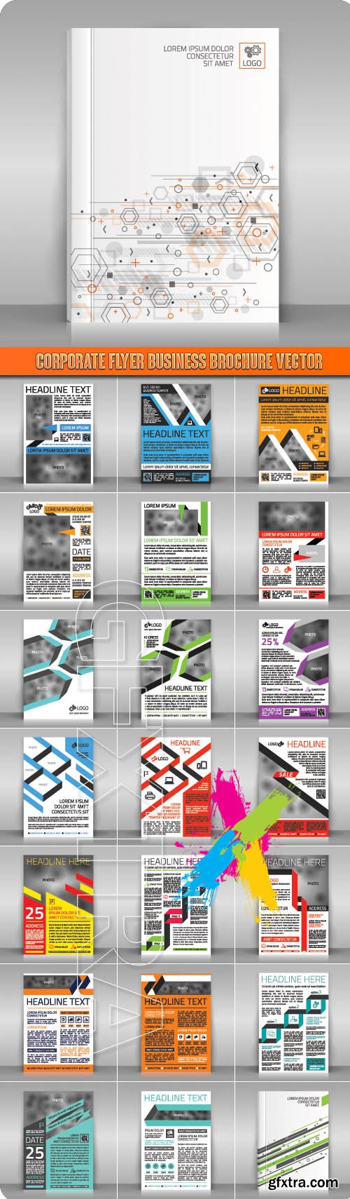 Corporate flyer business brochure vector