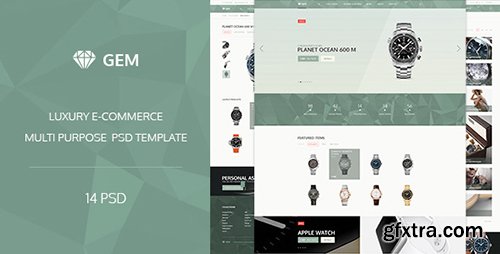 ThemeForest - Gem v1.0 - Luxury E-Commerce PSD theme - 12087736