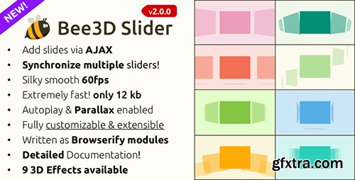 CodeCanyon - Bee3D Slider v2.0.0 - Touch-Enabled Pure JS Plugin - 9853467