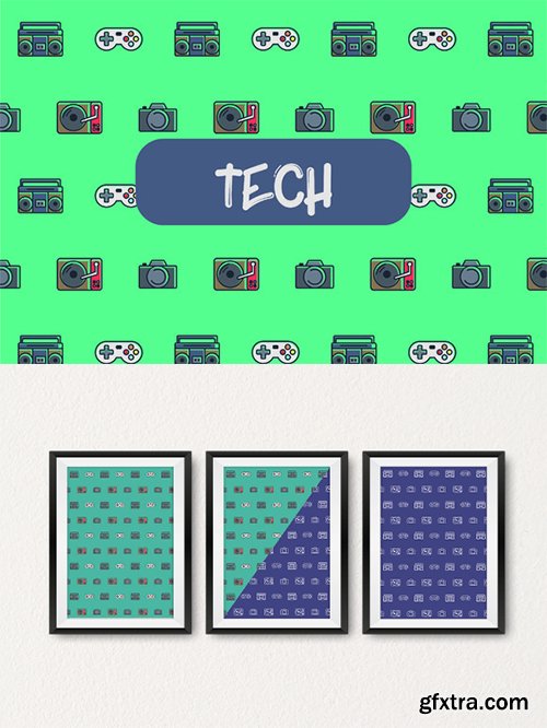 Tech icon pattern - CM 551734