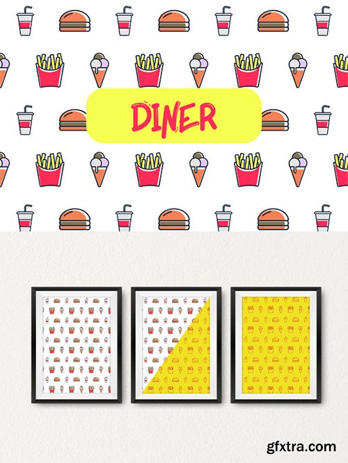 Diner icon pattern - CM 551776