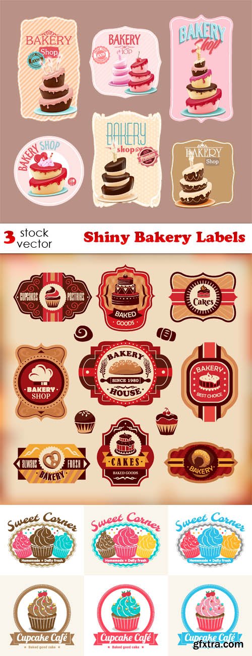 Vectors - Shiny Bakery Labels