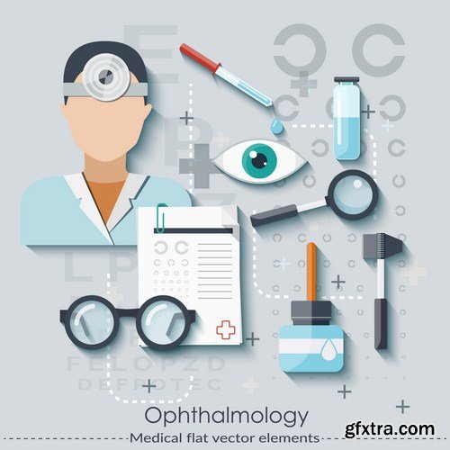 Oculist medical ophthalmologist doctor 10X EPS