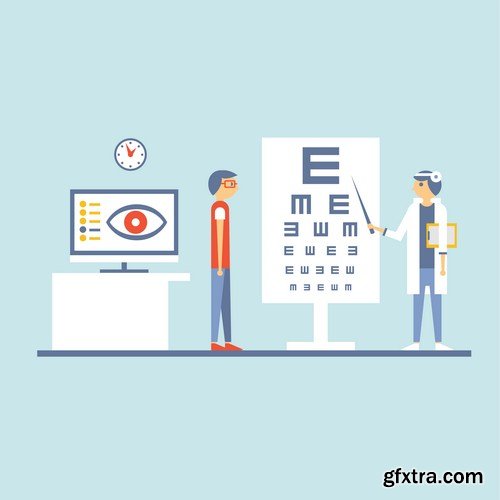 Oculist medical ophthalmologist doctor 10X EPS