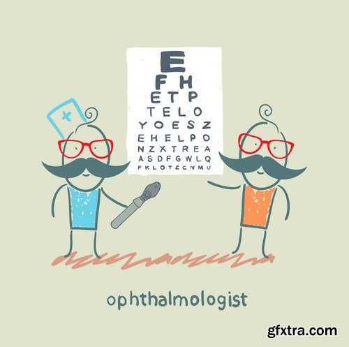 Oculist medical ophthalmologist doctor 10X EPS