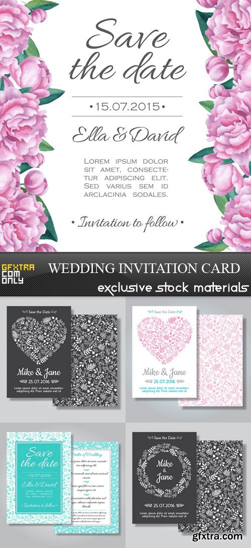Wedding Invitation Card - 5 EPS