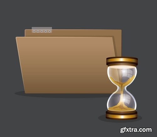 Collection of hourglass vector image 25 EPS