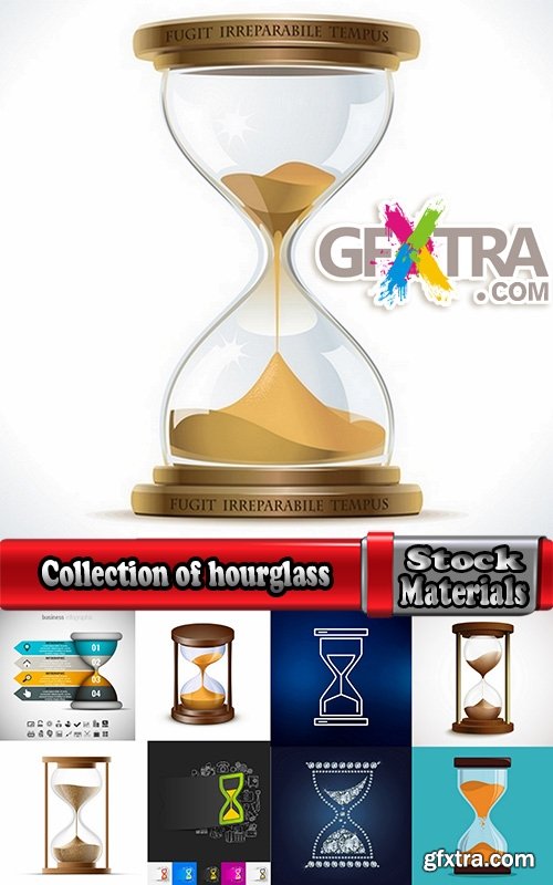 Collection of hourglass vector image 25 EPS