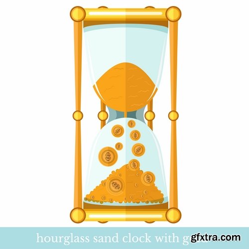 Collection of hourglass vector image 25 EPS