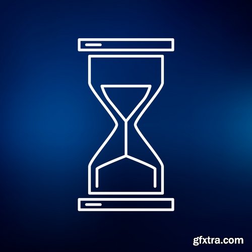 Collection of hourglass vector image 25 EPS