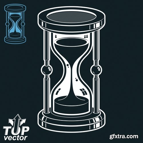 Collection of hourglass vector image 25 EPS