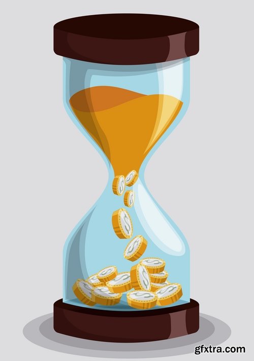 Collection of hourglass vector image 25 EPS