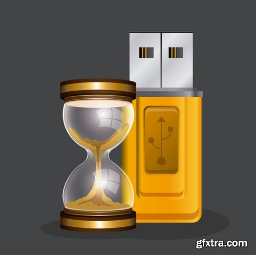 Collection of hourglass vector image 25 EPS