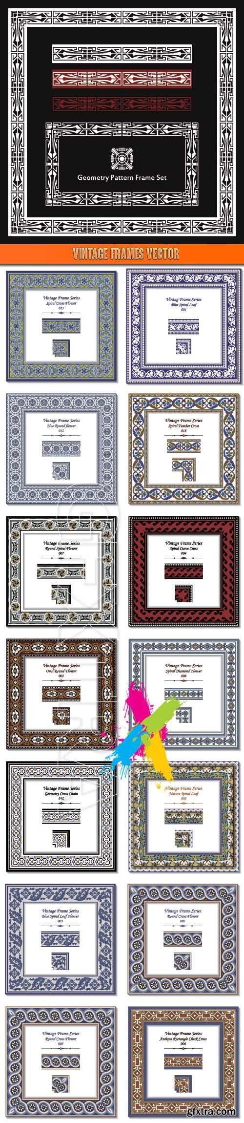 Vintage frames vector