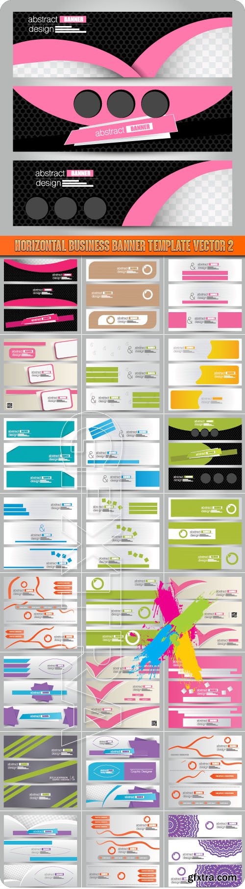 Horizontal business banner template vector 2