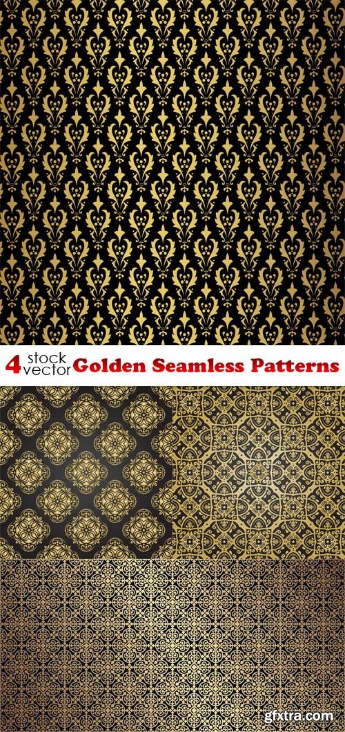 Vectors - Golden Seamless Patterns