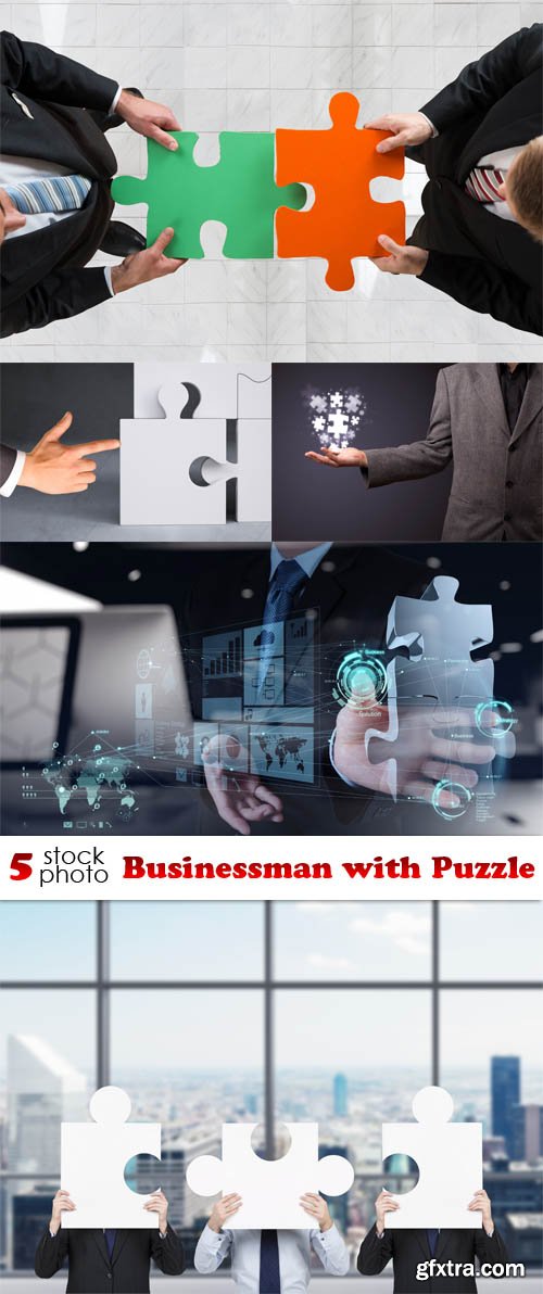 Photos - Businessman with Puzzle