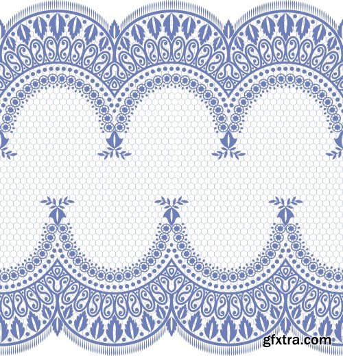 Seamless lace pattern, flower vintage vector background