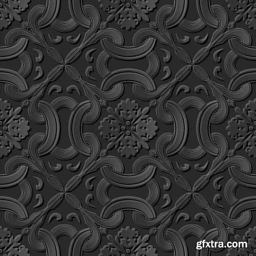 Seamless 3D elegant dark paper, seamless background